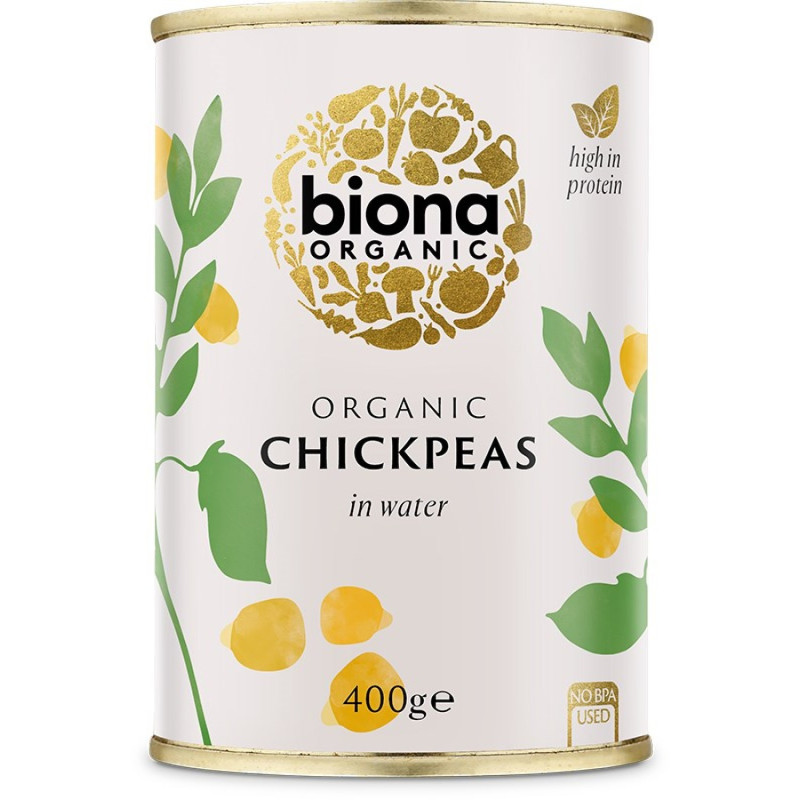 Biona Kikherne, ilman suolaa, luomu säilyke 400g