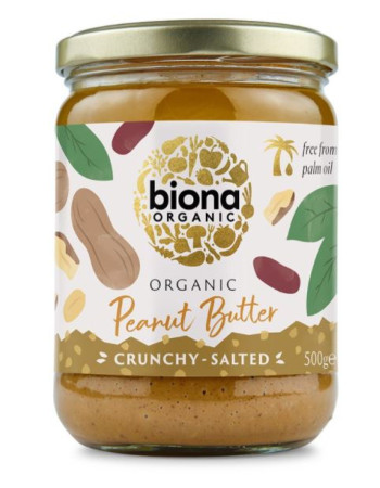 Biona luomu maapähkinävoi crunchy 500g