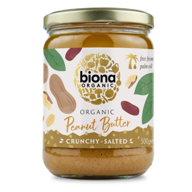 Biona luomu maapähkinävoi crunchy 500g