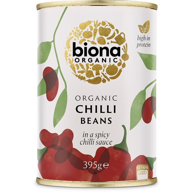 Biona Chillipapu, punainen kidneypapu chilikastikkeessa 395g