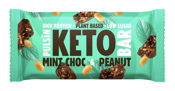 Pulsin Keto proteiinipatukka Minttusuklaa & maapähkinä 50g
