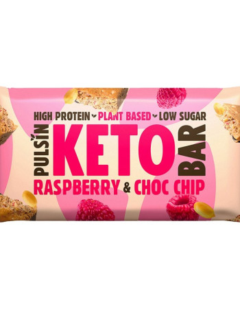 Keto-proteiinipatukka, vadelma & suklaahippu 50 g, Pulsin 
