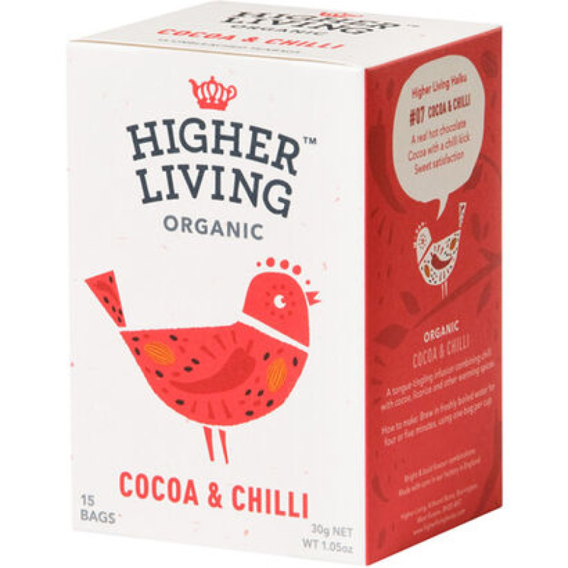Higher Living Luomu Cacao & Chilli yrttihauduke 15pss