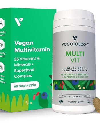 Vegetology Multi Vit – Täydellinen monivitamiini- ja mineraalivalmiste kasvissyöjille (60 tabl)