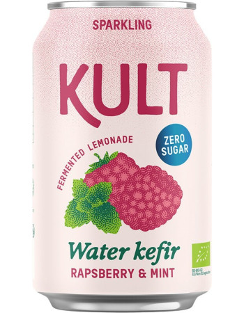 Kult Vesikefiirijuoma, vadelma & minttu 33 cl, Kult