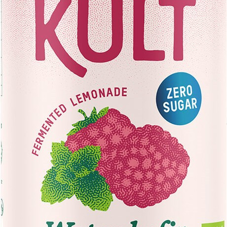 Kult Vesikefiirijuoma, vadelma & minttu 33 cl, Kult