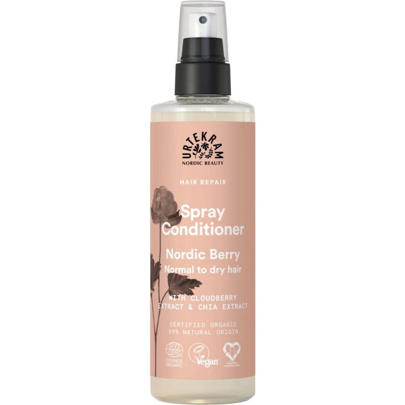 Urtekram Nordic Berry Spray Conditioner – jätettävä hoitoainesuihke 250 ml
