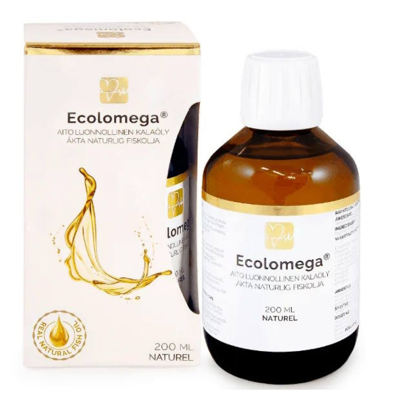 Ecolomega luonnollinen kalaöljy sitruuna 200ml