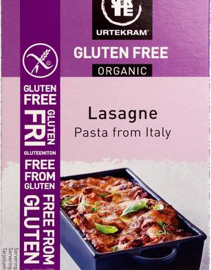 Urtekram gluteeniton lasagnelevy luomu (maissi-& riisijauho)