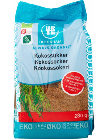 Urtekram Kookossokeri Luomu 280g
