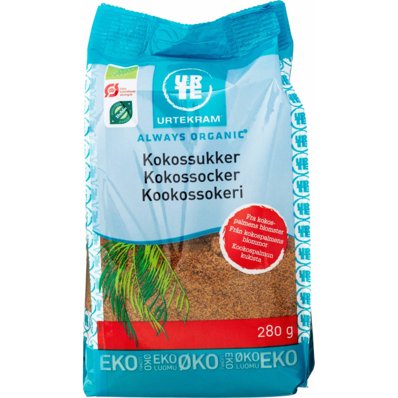 Urtekram Kookossokeri Luomu 280g