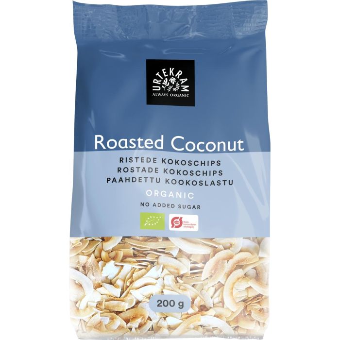 Urtekram paahdettu kookoslastu luomu 200g 