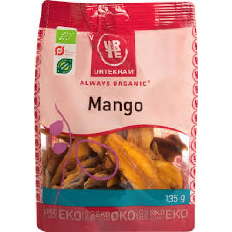 Urtekram luomu kuivattu mango 135g