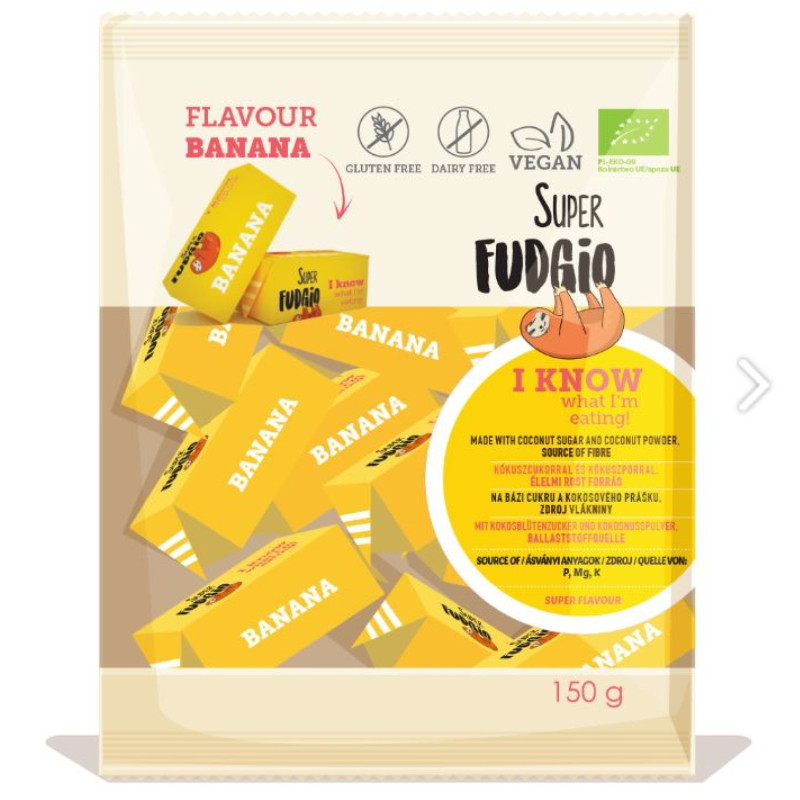 Super Fudgio banaanitoffee luomu 150g 