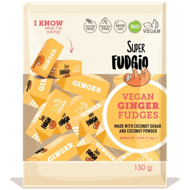 Super Fudgio vegaaninen inkiväärifudge luomu 150g