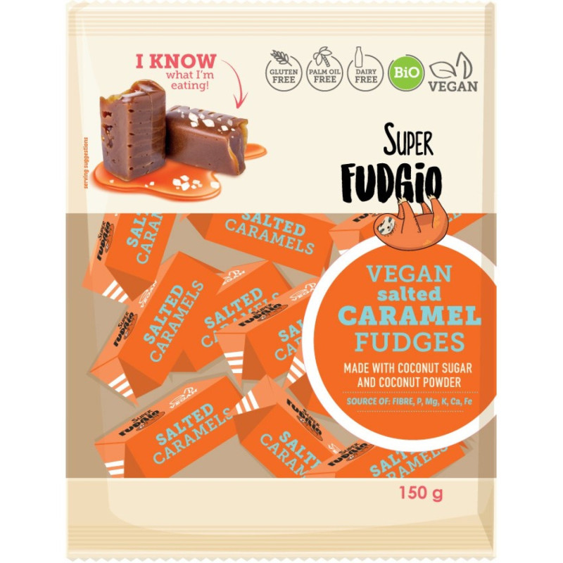 Super Fudgio vegaaninen suolakaramellifudge luomu 150g