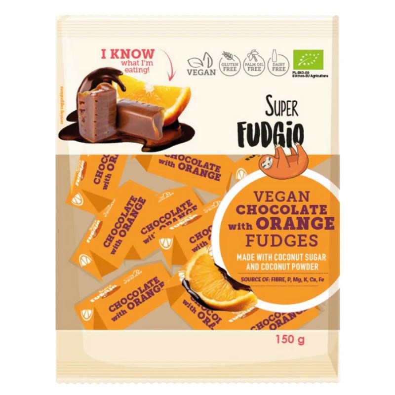 Super Fudgio Appelsiini-suklaatoffee luomu 150g