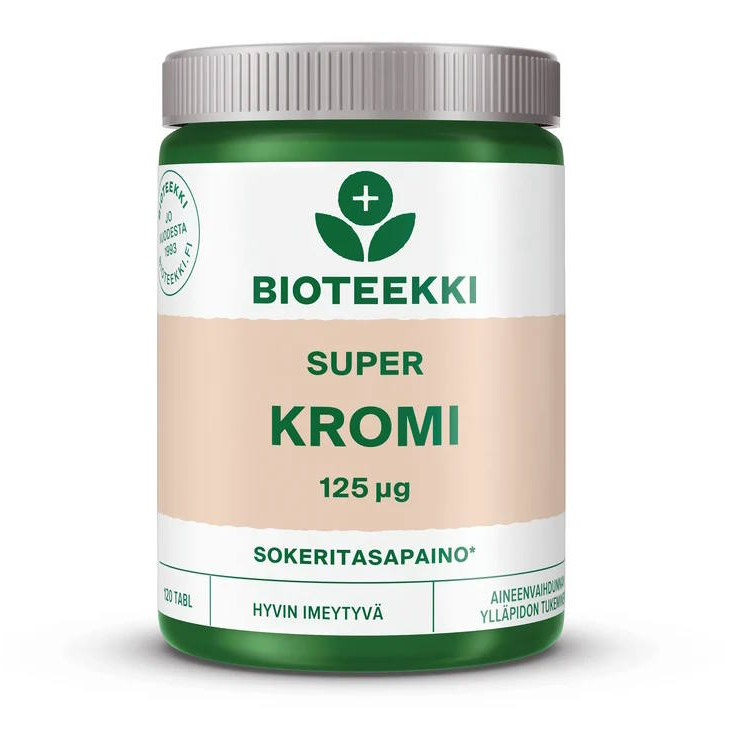 Bioteekki Super Kromi 120 tabl. SYKSYN SUOSIKKI