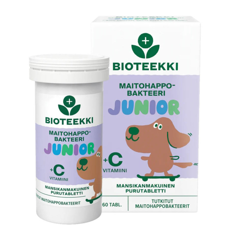 Bioteekki Maitohappobakteeri Junior 60 tabl.