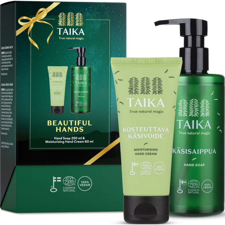 TAIKA Lahjapakkaus käsille TAIKA Käsisaippua (250ml) + TAIKA Kosteuttava käsivoiteen (60ml) 