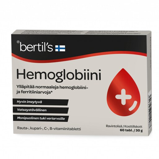 Bertils hemoglobiini ravintolisä 60tabl.