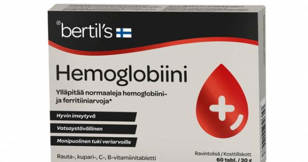 Bertils hemoglobiini ravintolisä 60tabl.