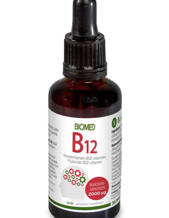 Biomed b12 tipat 50ml mansikan makuinen 