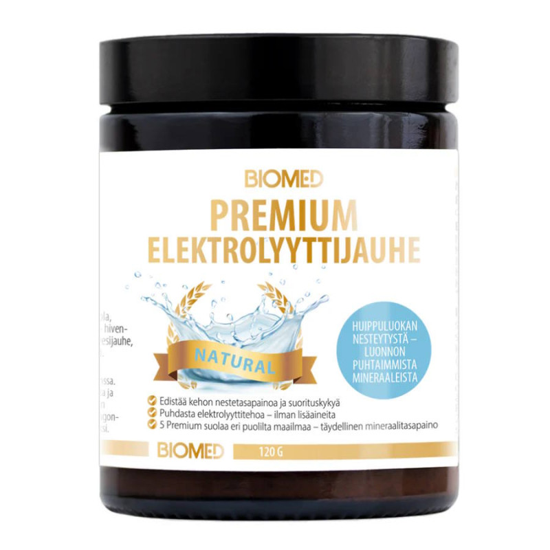 Biomed Premium Elektrolyyttijauhe - Natural 120g 
