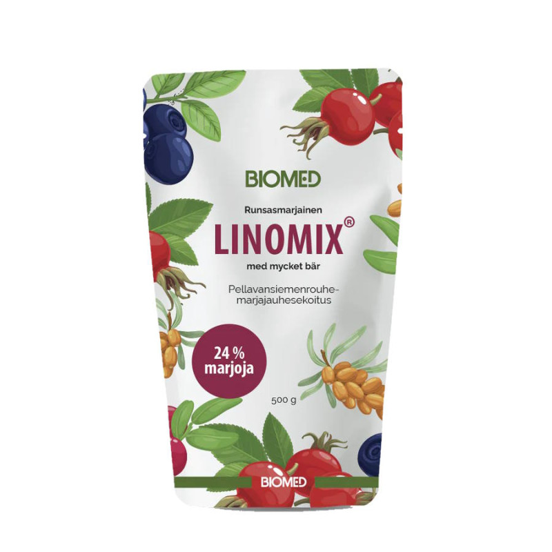 Biomed Linomix runsasmarjainen kuituvalmiste 500g 
