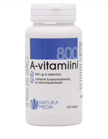 Natura Media A-vitamiini 800ng 100kaps
