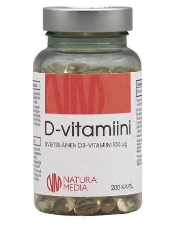 Natura Media D3-vitamiini 100 µg 200 kaps.