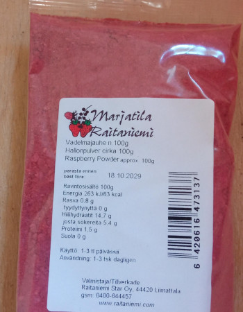 Raitaniemi Vadelmajauhe 100g