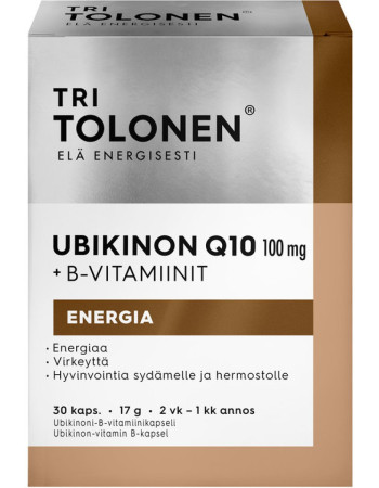 Tri Tolonen ubikinon Q10 100 mg+B-vitamiinit 30 kaps