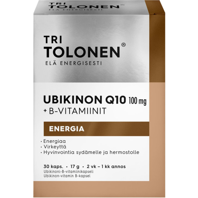 Tri Tolonen ubikinon Q10 100 mg+B-vitamiinit 30 kaps