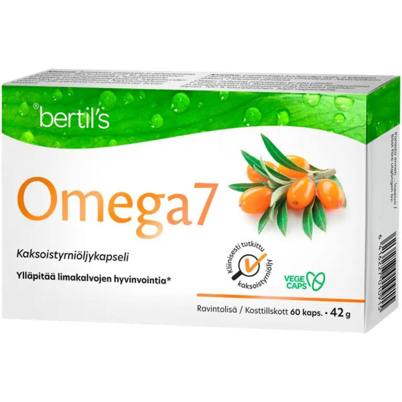 Omega7 kaksoistyrniöljy ravintolisä 60 kaps.