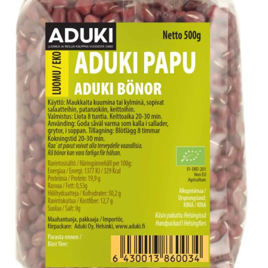 Aduki Adukipapu luomu 500g