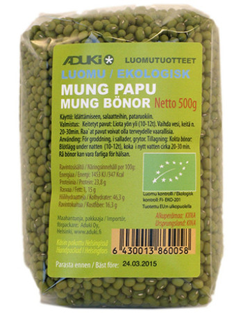 Aduki Mungpapu luomu 500g