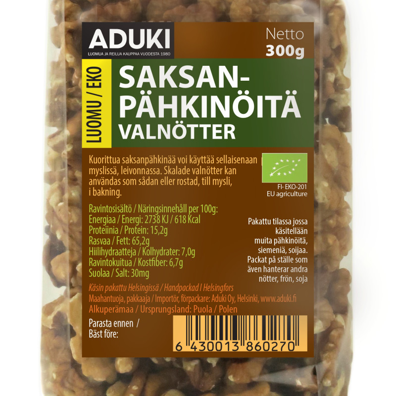 Aduki Saksanpähkinä 300g luomu