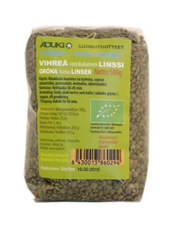 Ranskalainen vihreä linssi luomu 500g