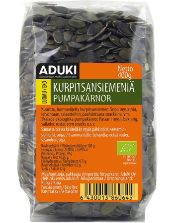 Aduki luomu Kurpitsansiemen 400 g