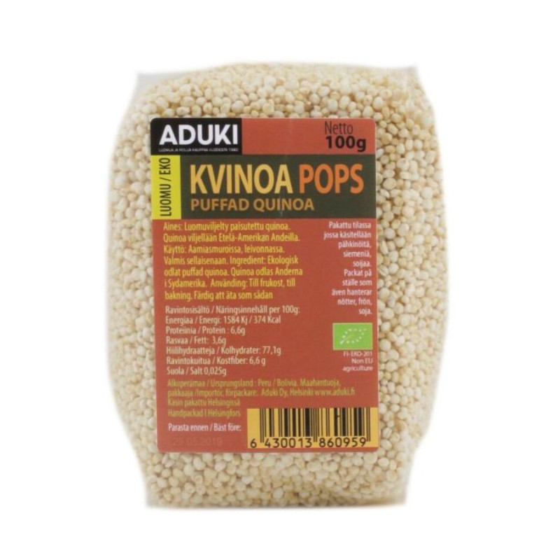 Aduki Quinoa pops Kvinoamuro luomu 100g