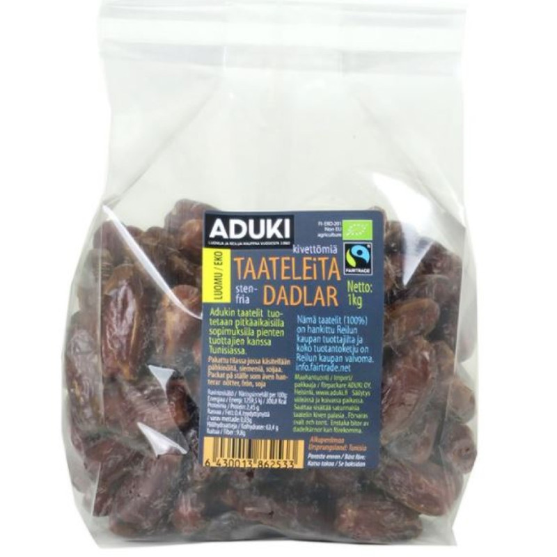 Aduki taateli kivetön 1kg luomu reilukauppa