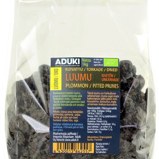 ADUKI Luumu, kuivattu luomu 1kg