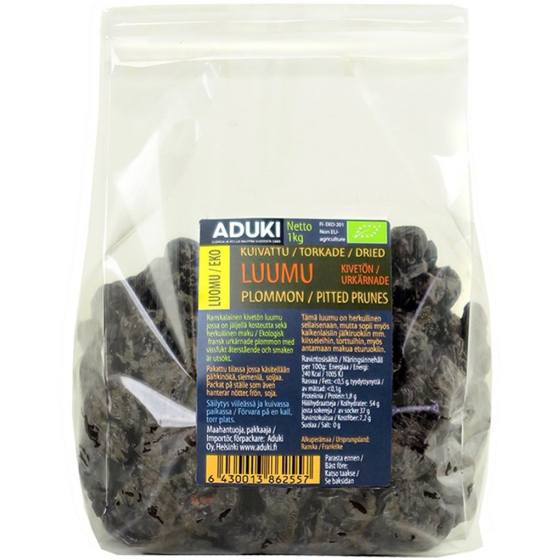 ADUKI Luumu, kuivattu luomu 1kg