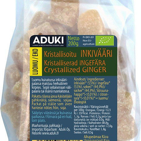 Aduki kristallisoitu Inkivääri luomu 200g