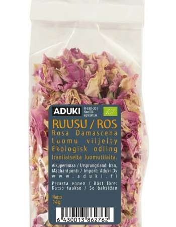 Aduki kuivattu ruusun terälehti 14g luomu