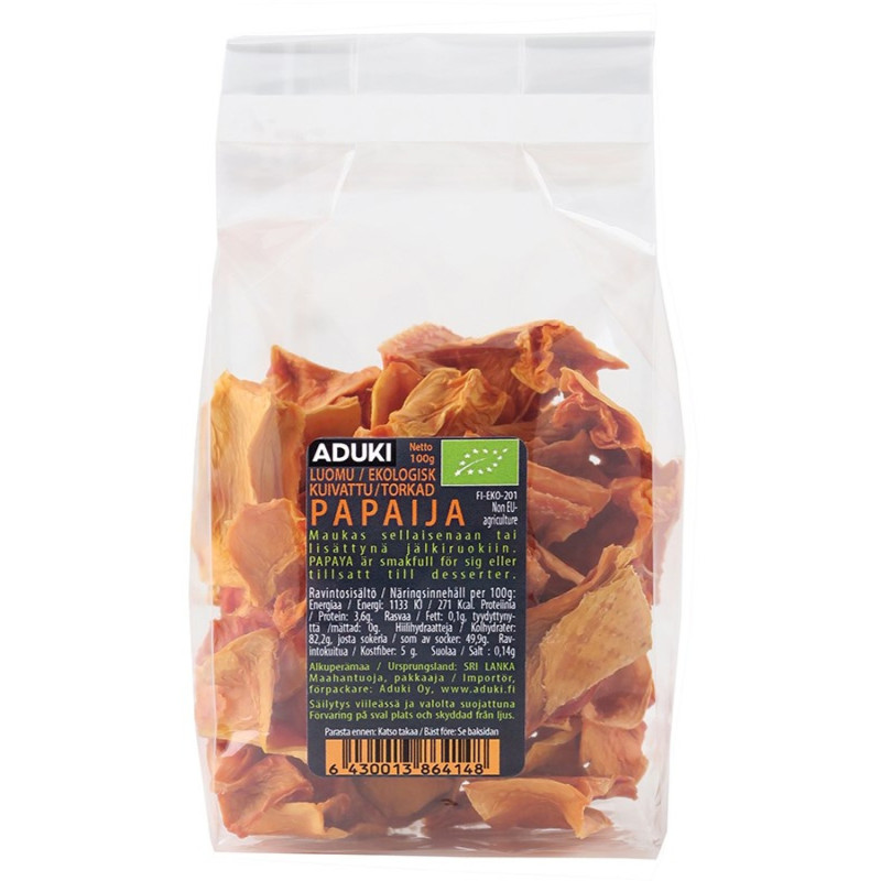 Aduki kuivattu luomu papaija 100g