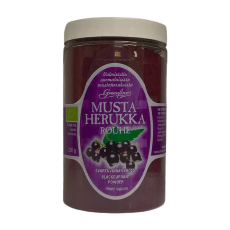 Greenfinn's Mustaherukka Rouhe 200g