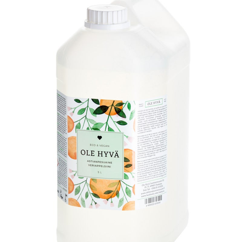 Ole hyvä astianpesuaine veriappelsiini kanisteri 5l