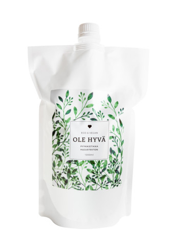 Ole hyvä pyykkietikka hajusteeton täyttöpakkaus 1200ml 